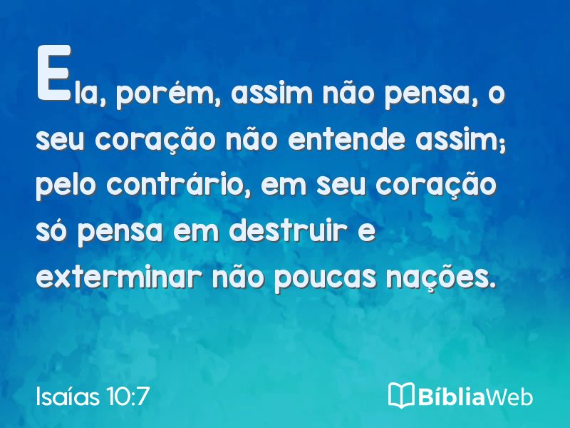 Isaías 10:7 em imagem para compartilhar