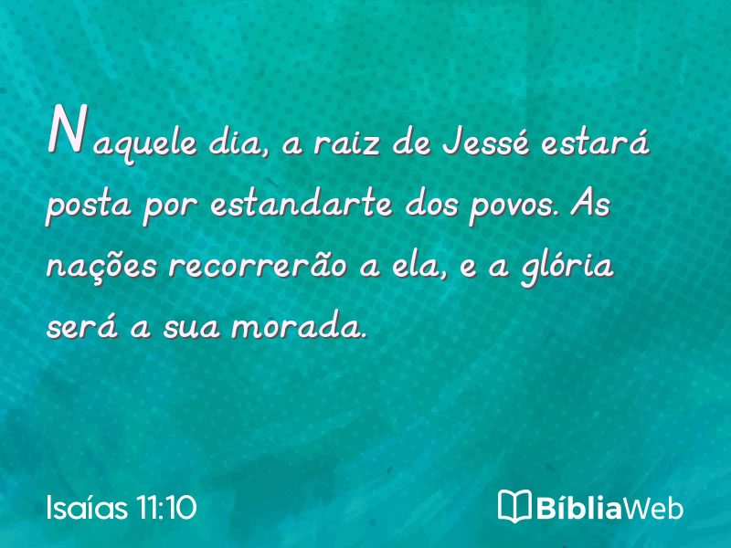 Isaías 11:10 em imagem para compartilhar