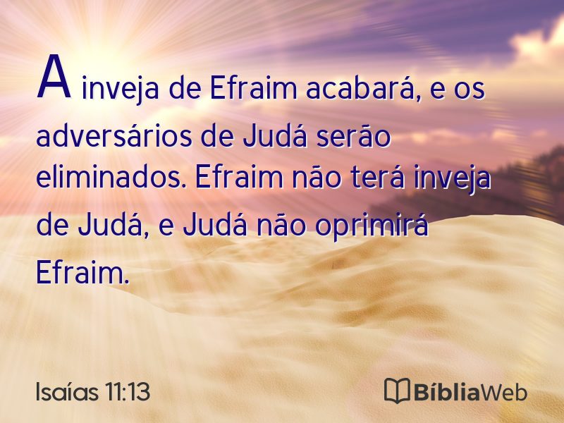 Isaías 11:13 em imagem para compartilhar