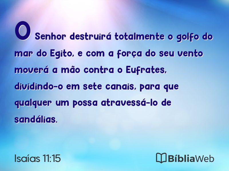 Isaías 11:15 em imagem para compartilhar