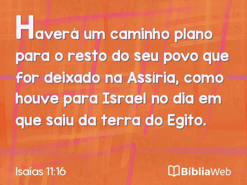 Isaías 11:16 em imagem para compartilhar