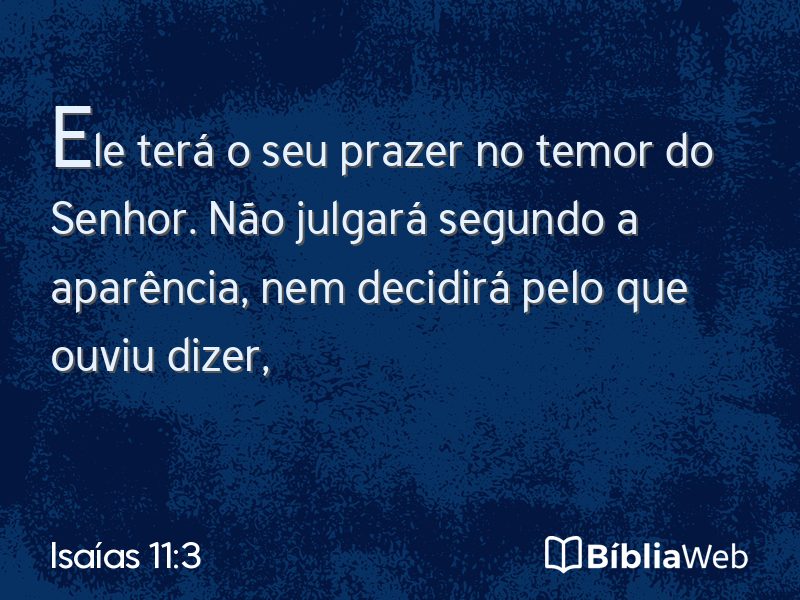Isaías 11:3 em imagem para compartilhar