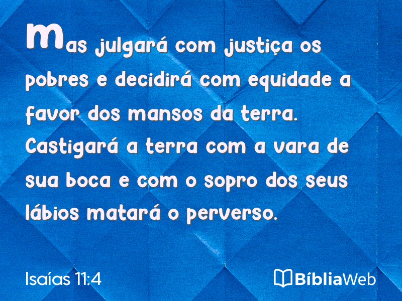Isaías 11:4 em imagem para compartilhar