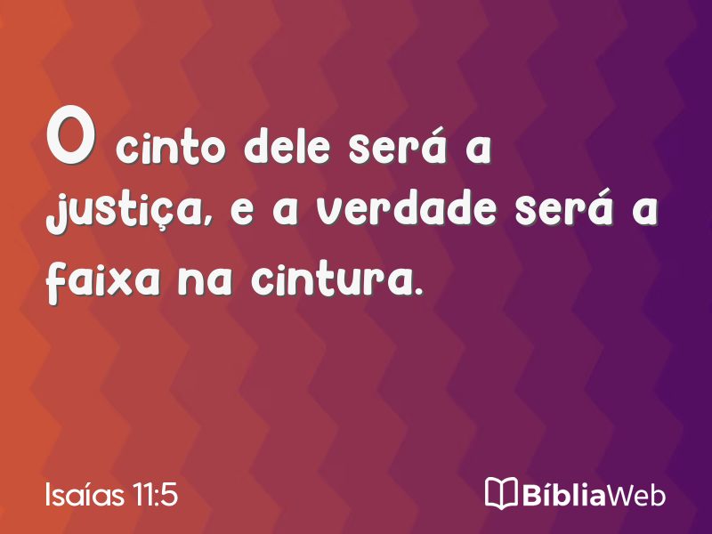 Isaías 11:5 em imagem para compartilhar