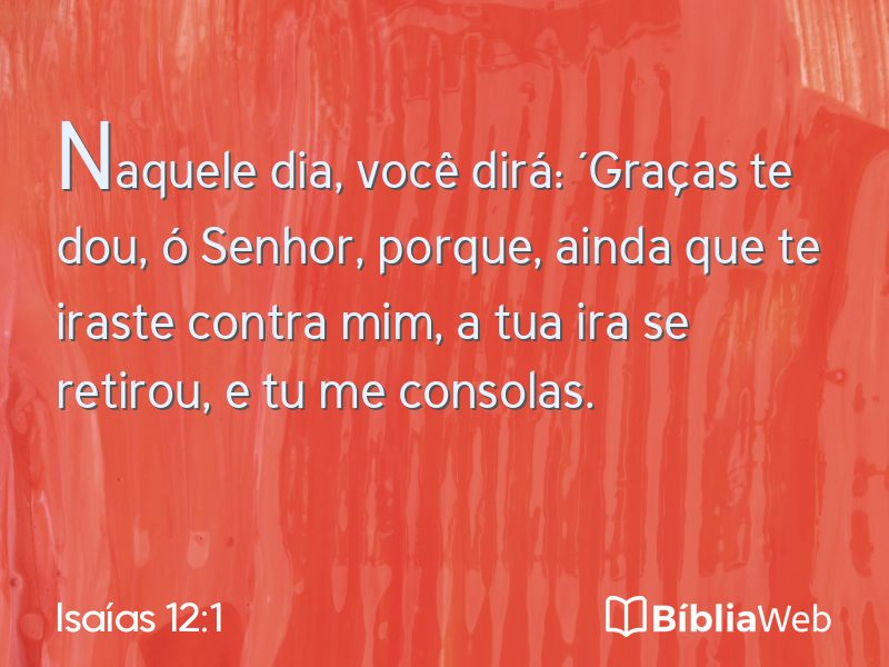 Isaías 12:1 em imagem para compartilhar
