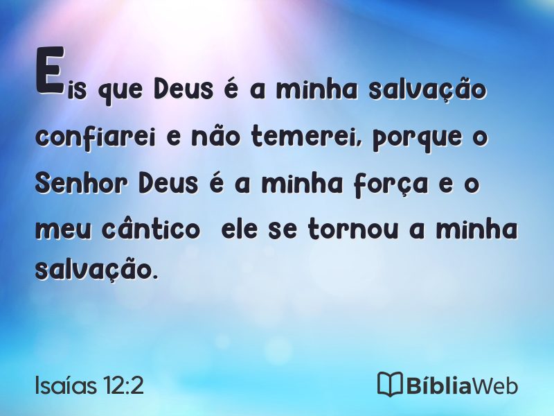 Isaías 12:2 em imagem para compartilhar