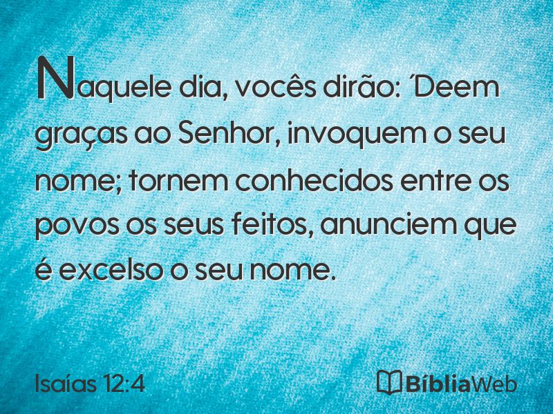 Isaías 12:4 em imagem para compartilhar