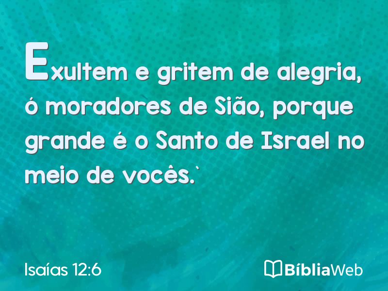 Isaías 12:6 em imagem para compartilhar
