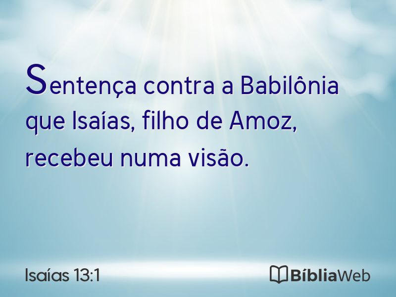 Isaías 13:1 em imagem para compartilhar