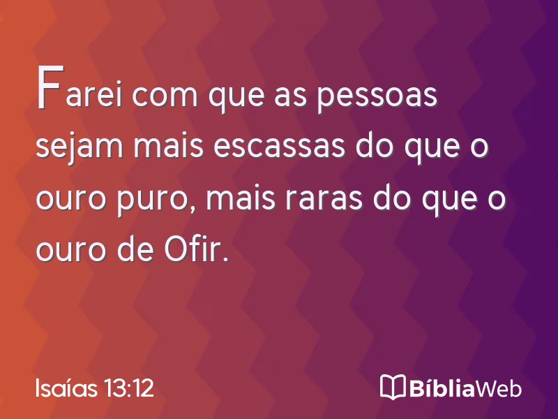 Isaías 13:12 em imagem para compartilhar