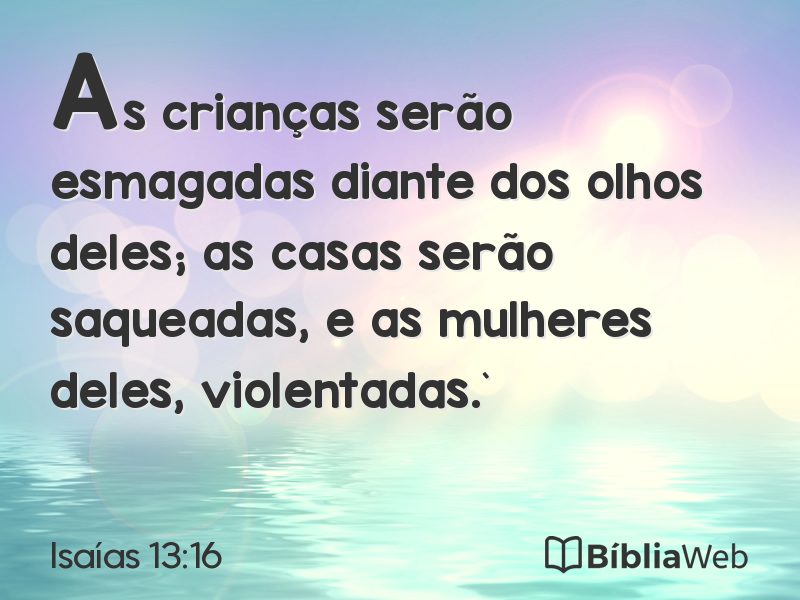 Isaías 13:16 em imagem para compartilhar