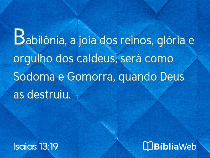 Isaías 13:19 em imagem para compartilhar