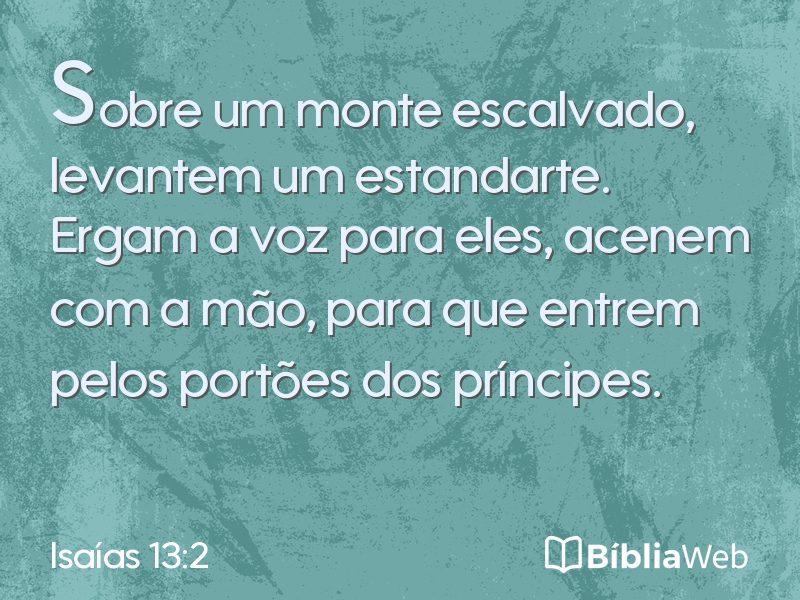 Isaías 13:2 em imagem para compartilhar