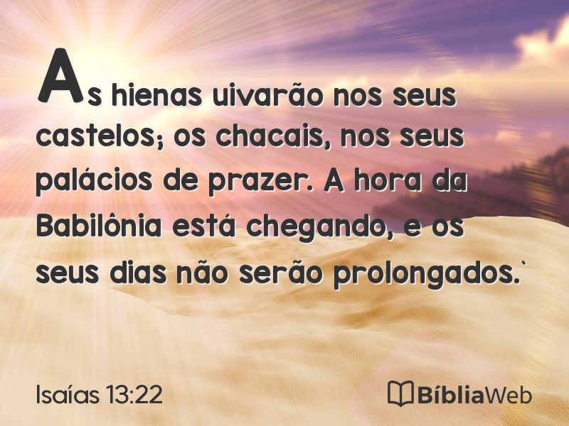 Isaías 13:22 em imagem para compartilhar