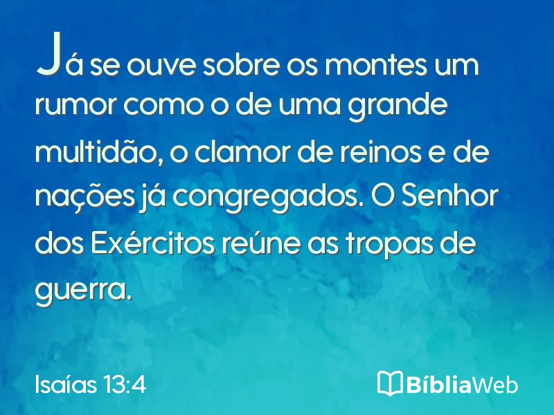 Isaías 13:4 em imagem para compartilhar