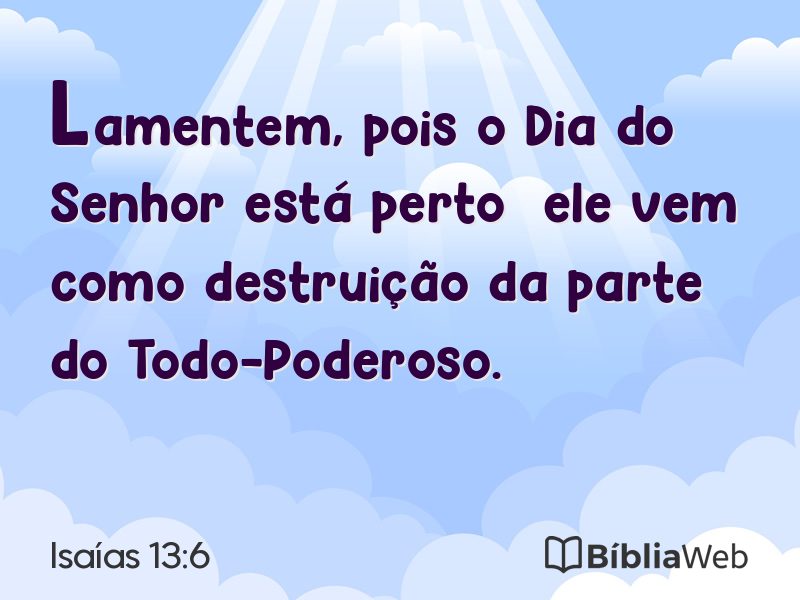 Isaías 13:6 em imagem para compartilhar