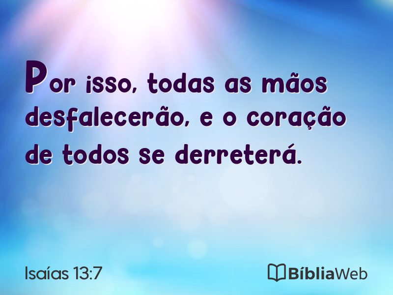 Isaías 13:7 em imagem para compartilhar
