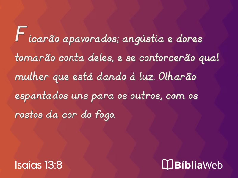 Isaías 13:8 em imagem para compartilhar