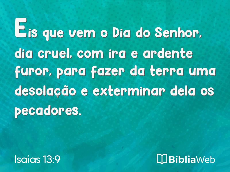 Isaías 13:9 em imagem para compartilhar