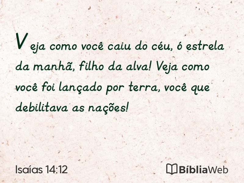 Isaías 14:12 em imagem para compartilhar