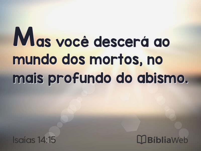 Isaías 14:15 em imagem para compartilhar