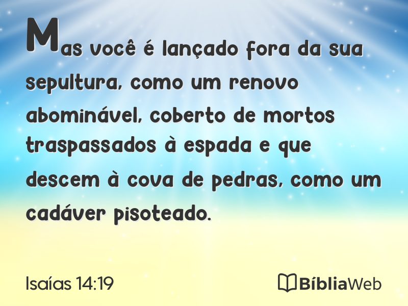 Isaías 14:19 em imagem para compartilhar
