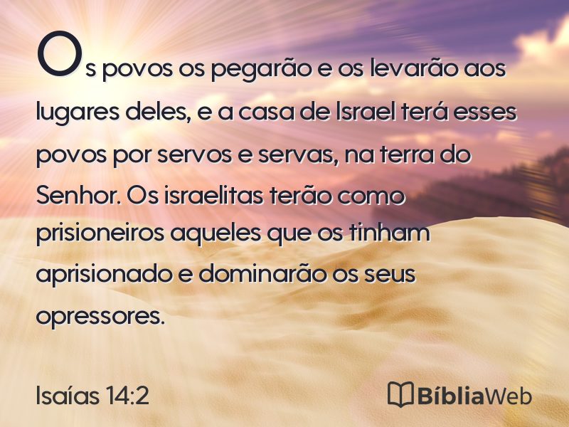 Isaías 14:2 em imagem para compartilhar