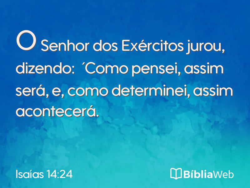 Isaías 14:24 em imagem para compartilhar