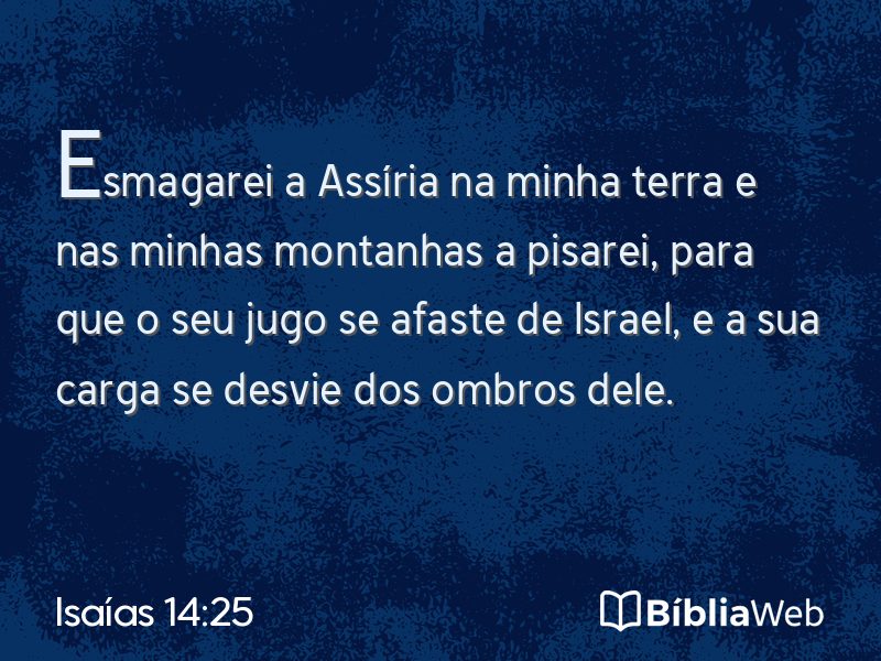 Isaías 14:25 em imagem para compartilhar