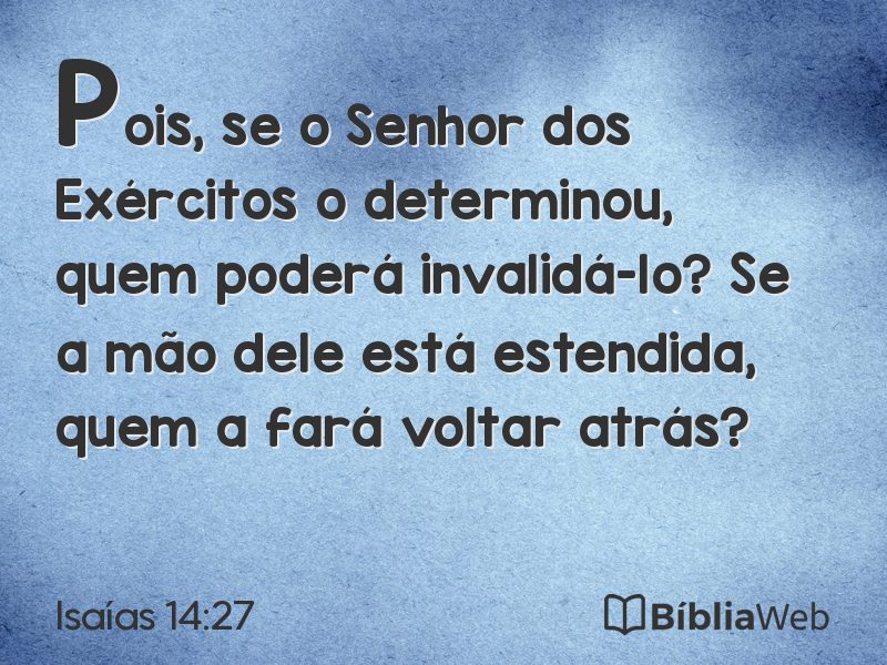 Isaías 14:27 em imagem para compartilhar