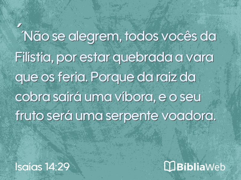 Isaías 14:29 em imagem para compartilhar