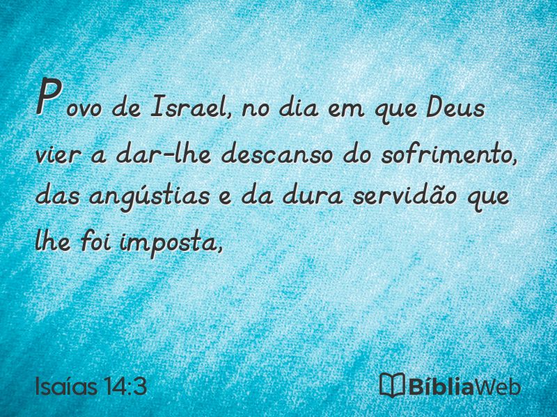 Isaías 14:3 em imagem para compartilhar