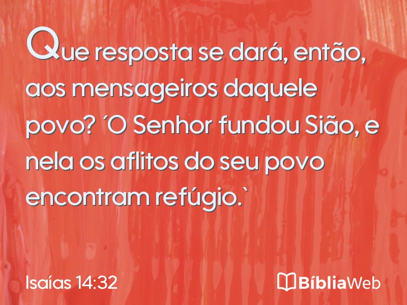 Isaías 14:32 em imagem para compartilhar