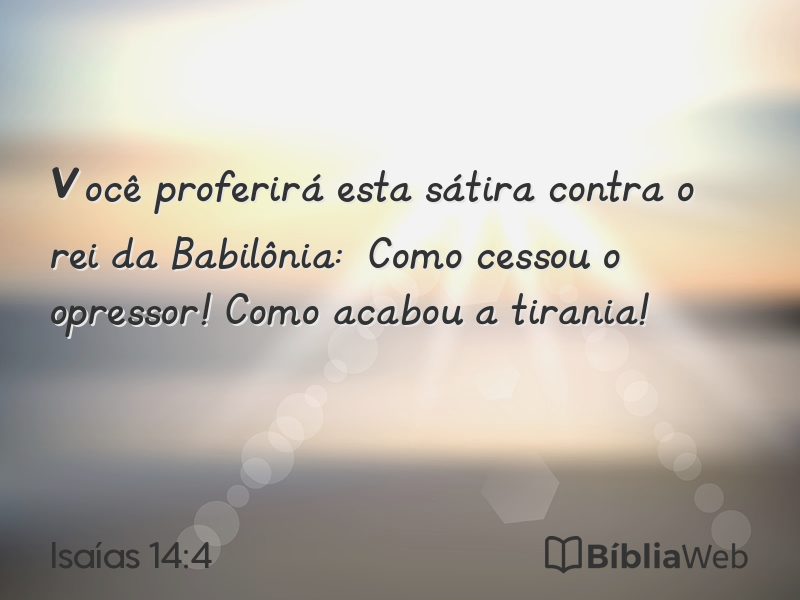 Isaías 14:4 em imagem para compartilhar