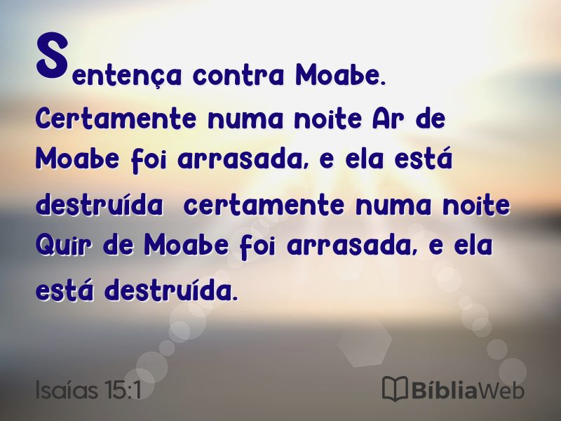 Isaías 15:1 em imagem para compartilhar