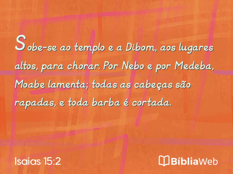Isaías 15:2 em imagem para compartilhar