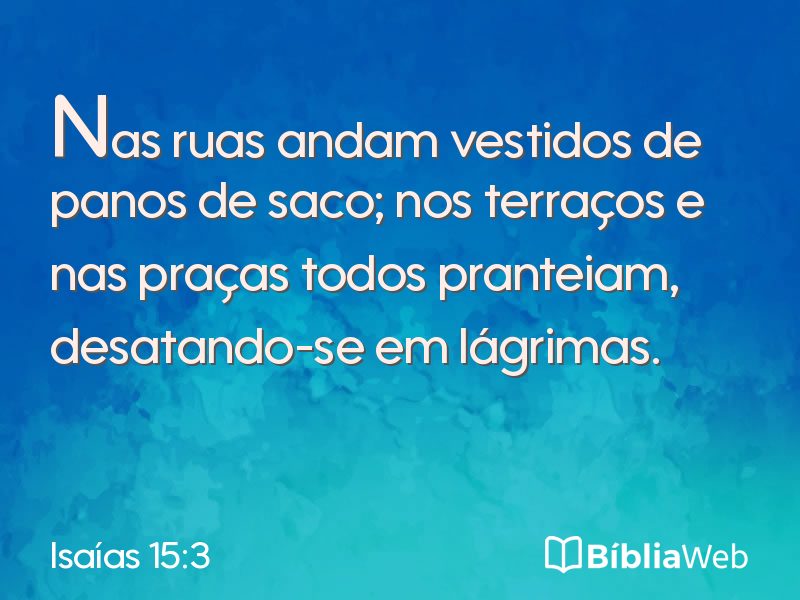 Isaías 15:3 em imagem para compartilhar