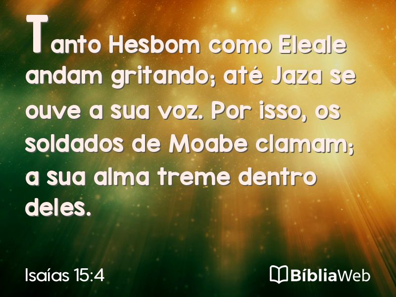 Isaías 15:4 em imagem para compartilhar