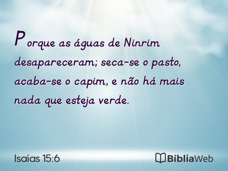 Isaías 15:6 em imagem para compartilhar