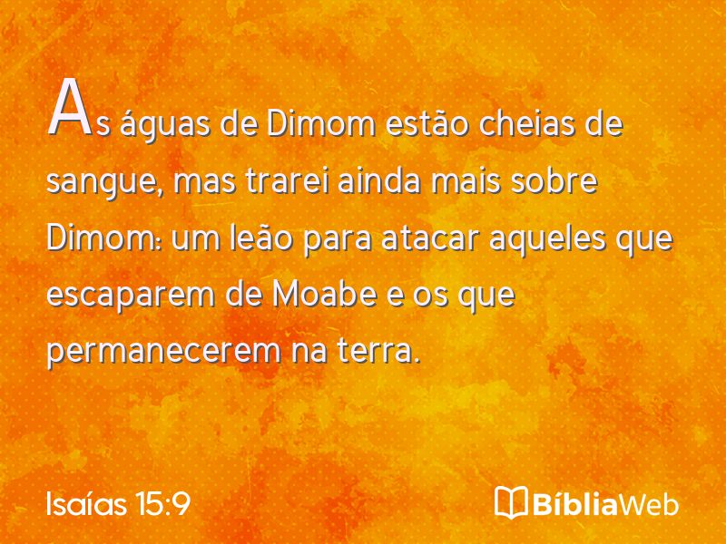 Isaías 15:9 em imagem para compartilhar