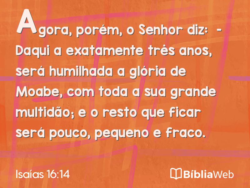 Isaías 16:14 em imagem para compartilhar
