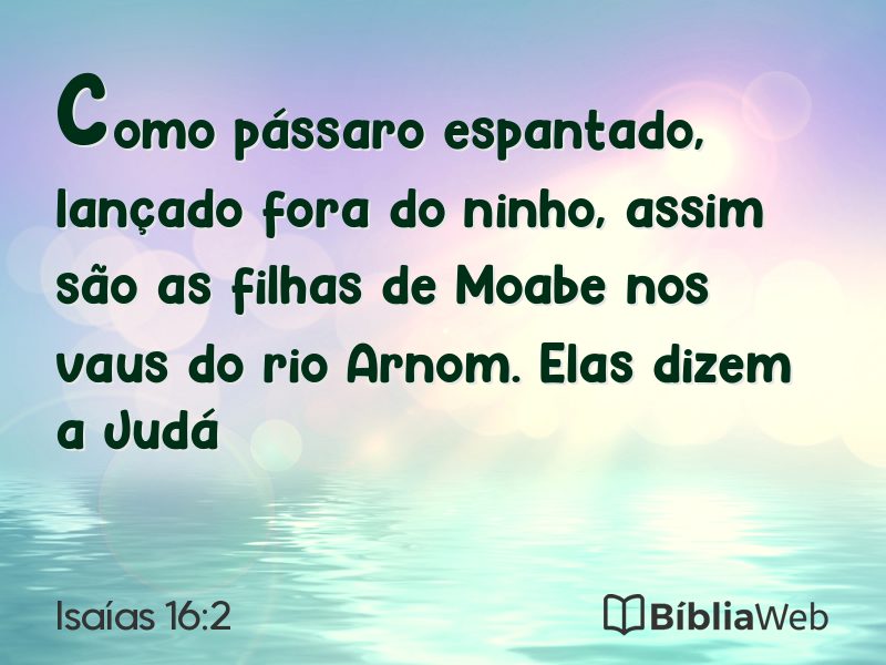 Isaías 16:2 em imagem para compartilhar