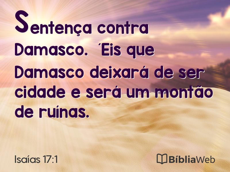 Isaías 17:1 em imagem para compartilhar