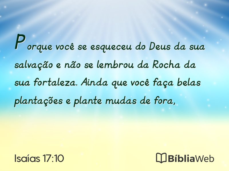 Isaías 17:10 em imagem para compartilhar