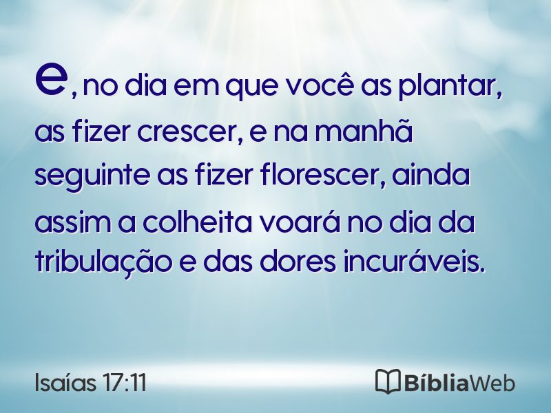 Isaías 17:11 em imagem para compartilhar