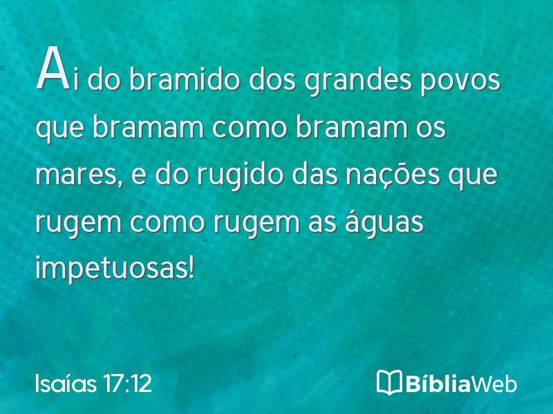 Isaías 17:12 em imagem para compartilhar