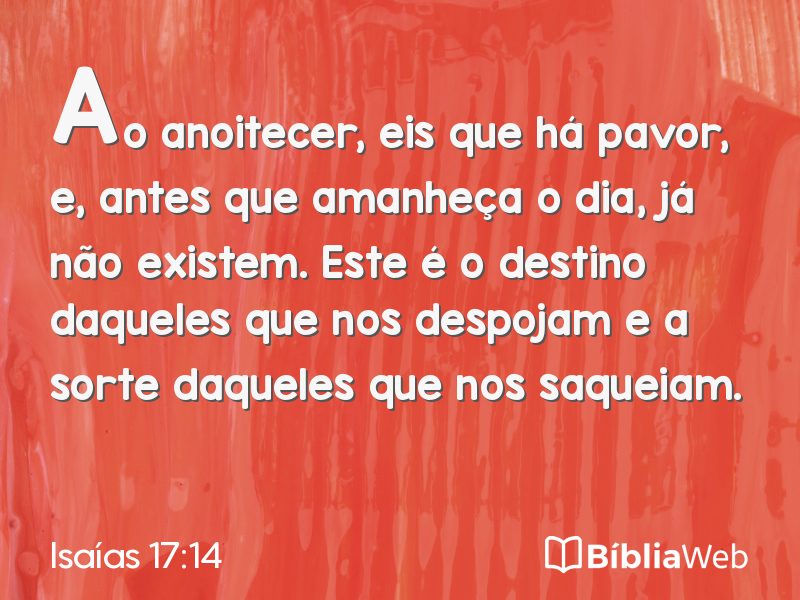 Isaías 17:14 em imagem para compartilhar