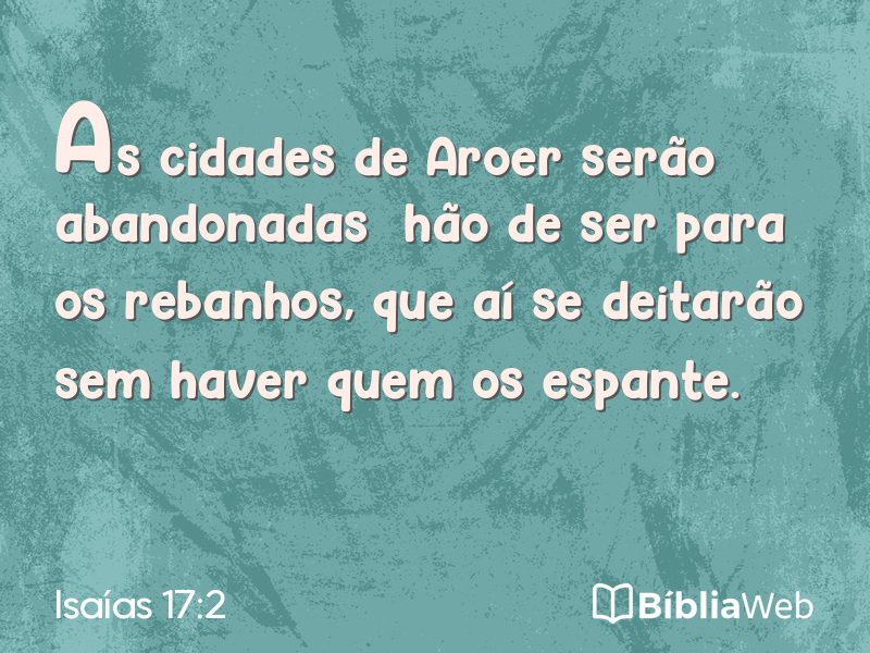 Isaías 17:2 em imagem para compartilhar