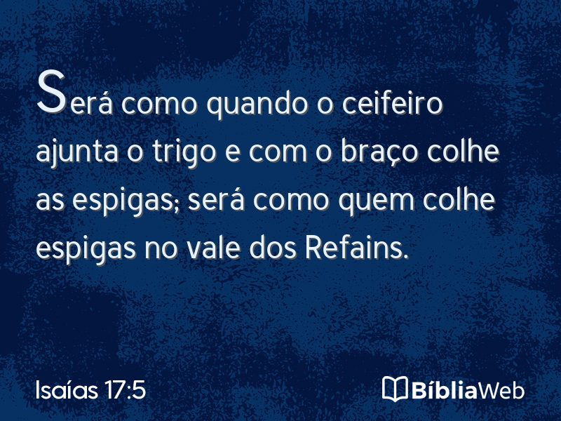 Isaías 17:5 em imagem para compartilhar