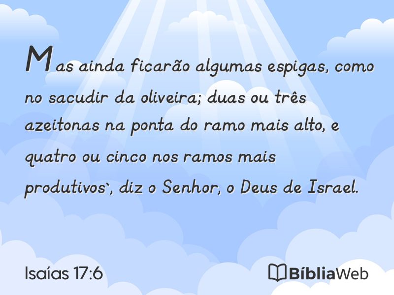 Isaías 17:6 em imagem para compartilhar